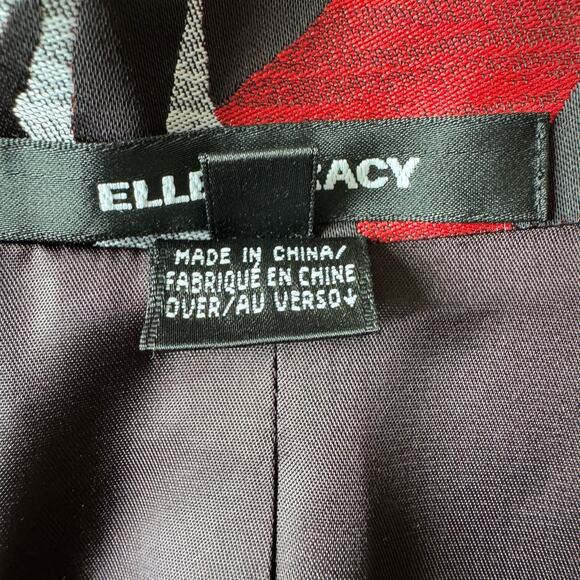 ELLEN TRACY Floral Blazer Jacket Size 14 Cocktail Formal - Picture 8 of 9